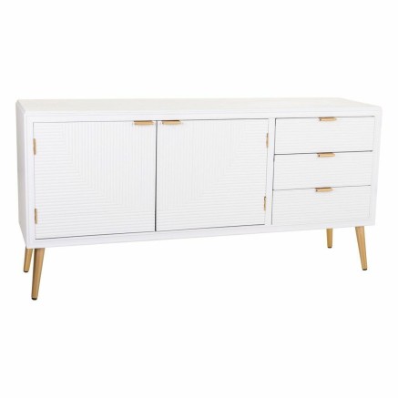 Aparador Alexandra House Living Blanco Dorado Madera MDF 42 x 71 x 145