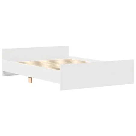 Cadre de lit sans matelas blanc 150x200 cm