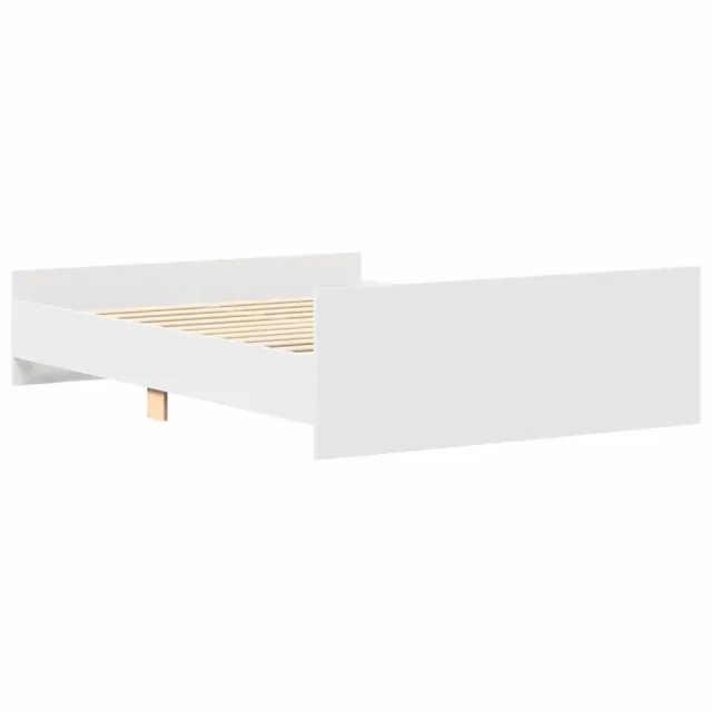 Cadre de lit sans matelas blanc 150x200 cm