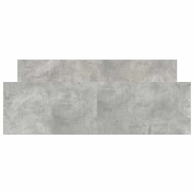 Cadre de lit sans matelas gris béton 150x200 cm
