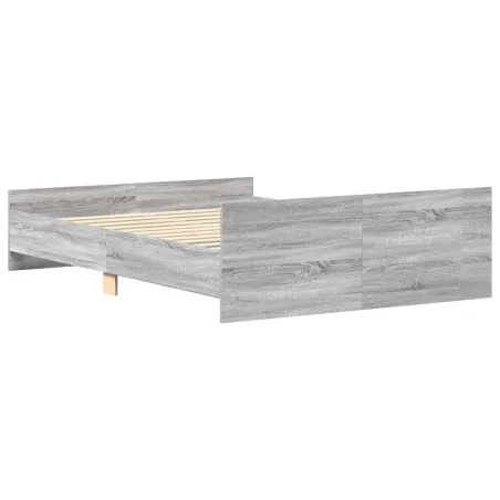 Cadre de lit sans matelas sonoma gris 150x200 cm