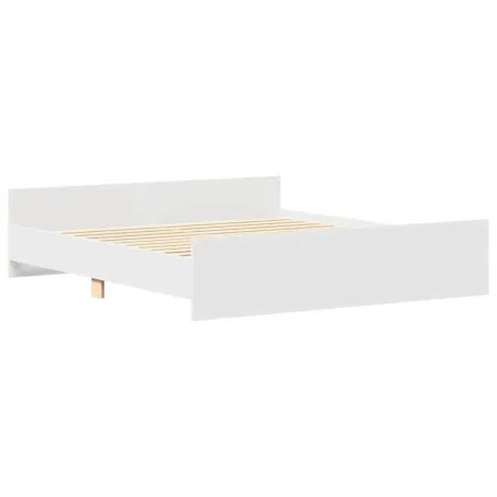 Cadre de lit sans matelas blanc 160x200 cm