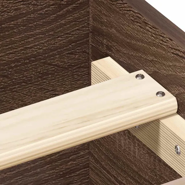 Cadre de lit sans matelas chêne marron 160x200 cm