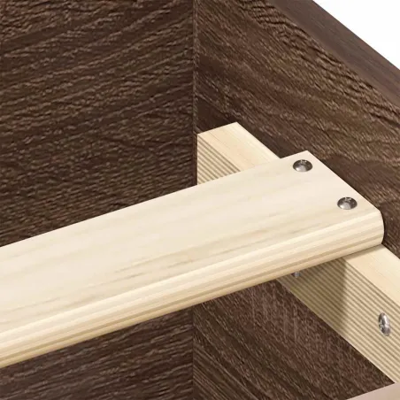 Cadre de lit sans matelas chêne marron 160x200 cm