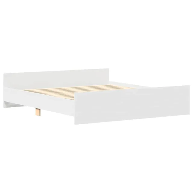 Cadre de lit sans matelas blanc 180x200 cm