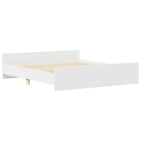 Cadre de lit sans matelas blanc 180x200 cm