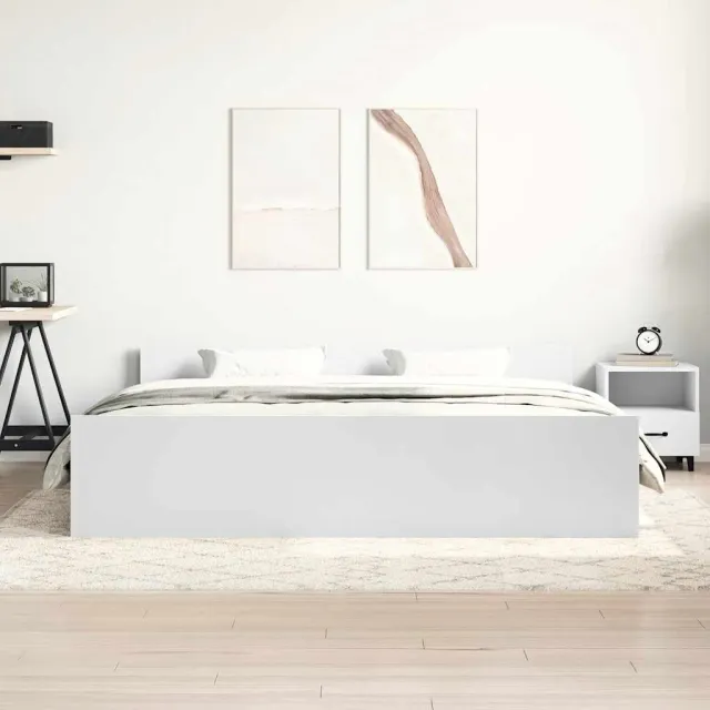 Cadre de lit sans matelas blanc 180x200 cm