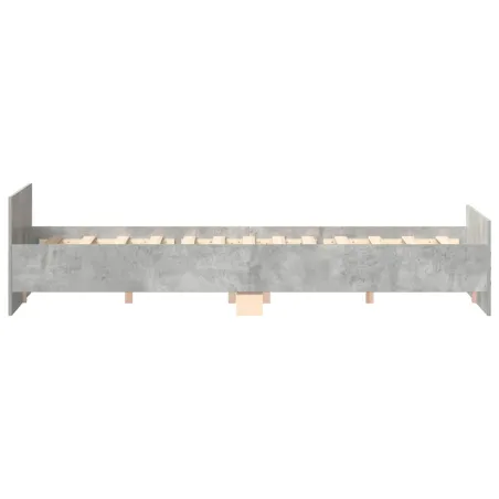 Cadre de lit sans matelas gris béton 180x200 cm