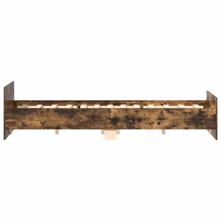 Cadre de lit sans matelas chêne fumé 180x200 cm