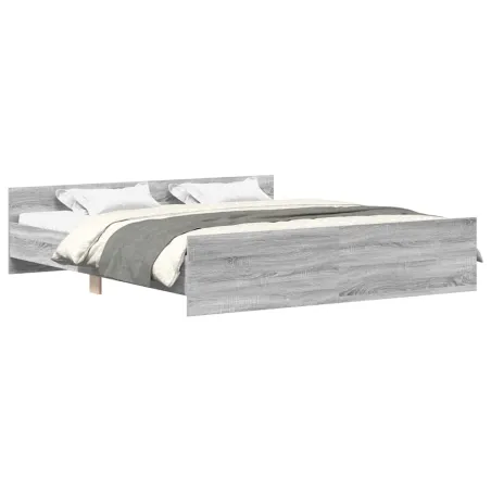 Cadre de lit sans matelas sonoma gris 180x200 cm