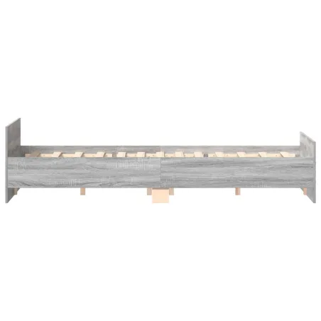 Cadre de lit sans matelas sonoma gris 180x200 cm