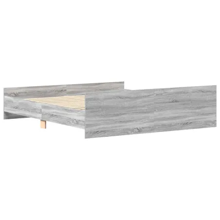 Cadre de lit sans matelas sonoma gris 180x200 cm
