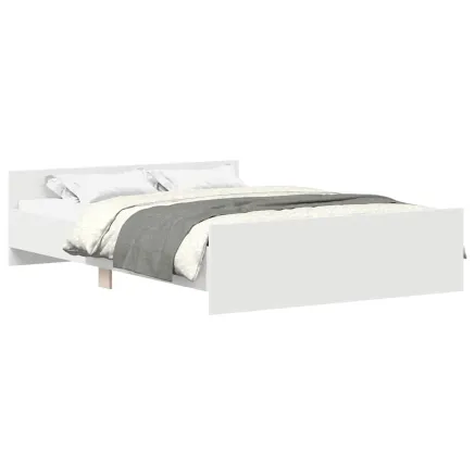 Cadre de lit sans matelas blanc 120x190 cm 2