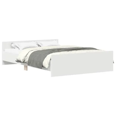 Cadre de lit sans matelas blanc 120x190 cm