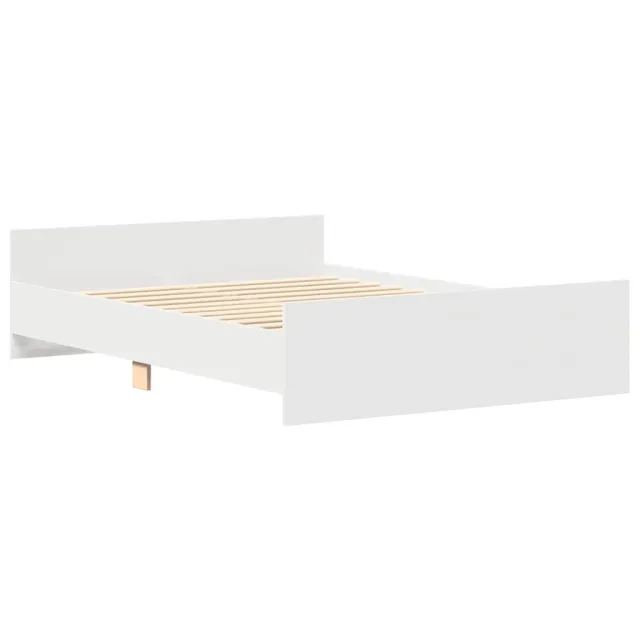 Cadre de lit sans matelas blanc 120x190 cm