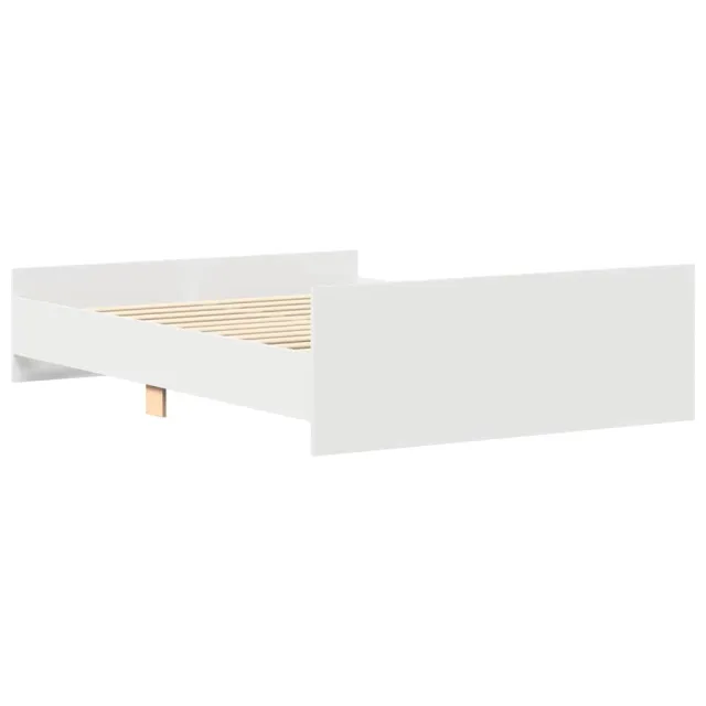 Cadre de lit sans matelas blanc 120x190 cm