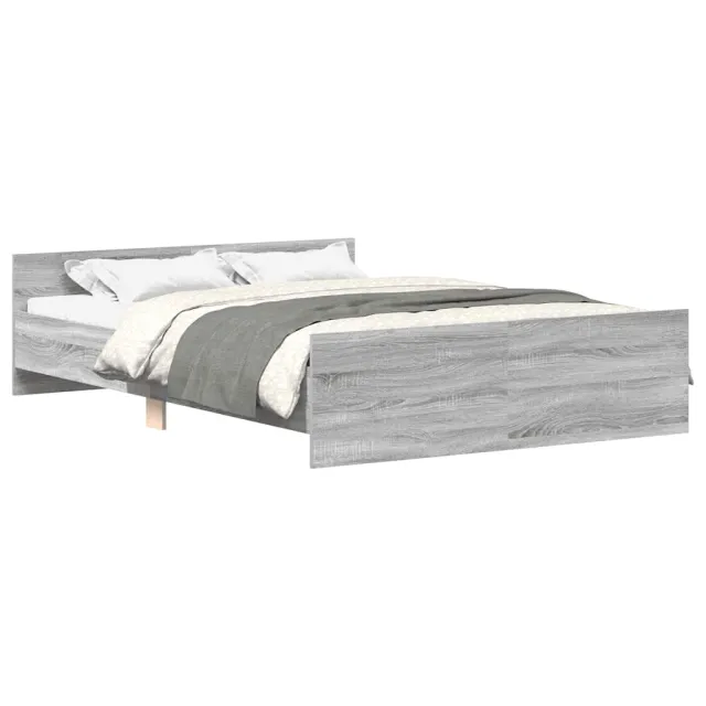 Cadre de lit sans matelas sonoma gris 120x190 cm