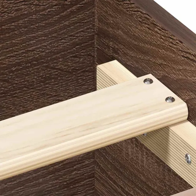 Cadre de lit sans matelas chêne marron 120x190 cm