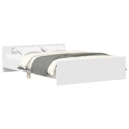 Cadre de lit sans matelas blanc 140x190 cm