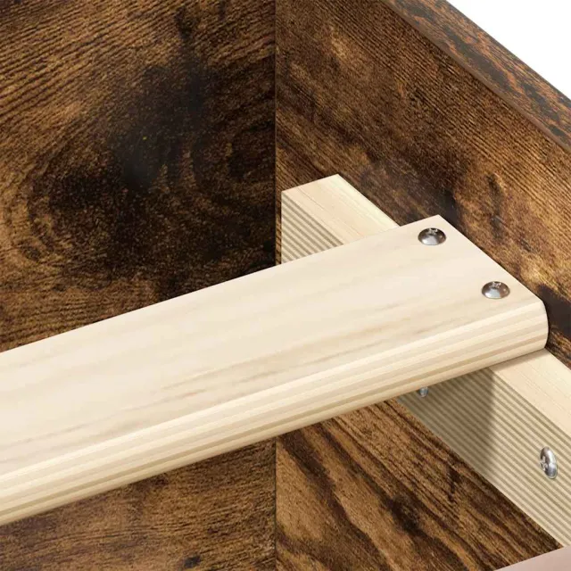 Cadre de lit sans matelas chêne fumé 140x190 cm