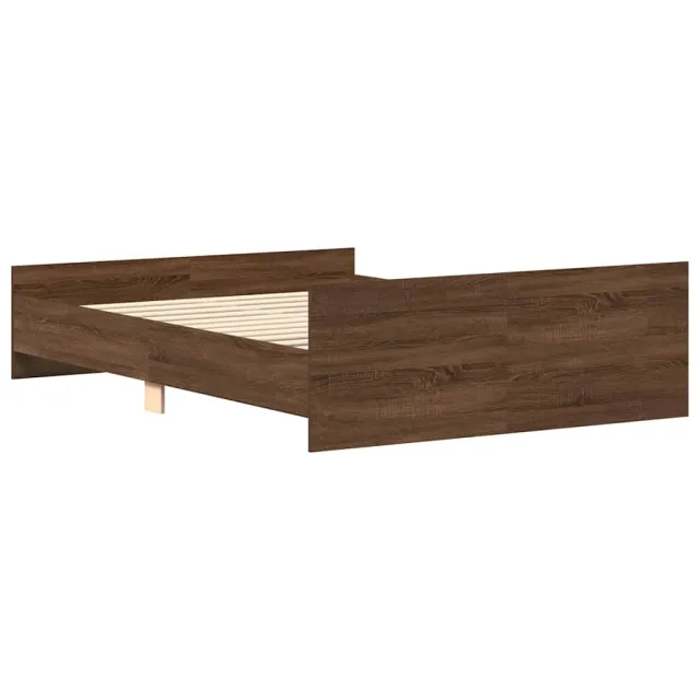 Cadre de lit sans matelas chêne marron 140x190 cm