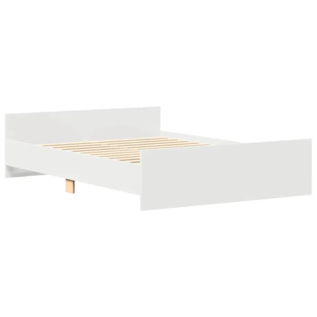 Cadre de lit sans matelas blanc 135x190 cm