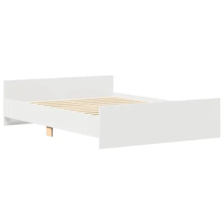 Cadre de lit sans matelas blanc 135x190 cm
