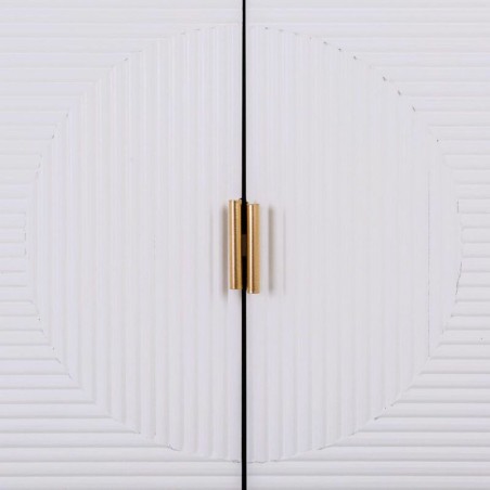 Cupboard Alexandra House Living White Golden MDF Wood 36 x 118 x 62 cm