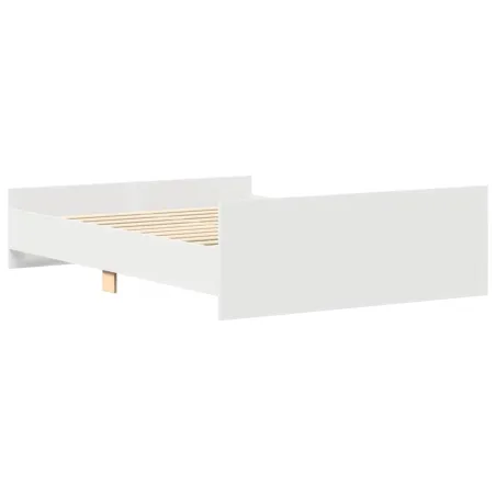 Cadre de lit sans matelas blanc 135x190 cm