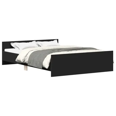 Cadre de lit sans matelas noir 135x190 cm