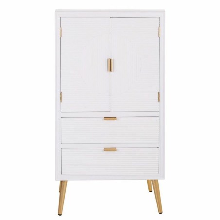 Armario Alexandra House Living Blanco Dorado Madera MDF 36 x 118 x 62
