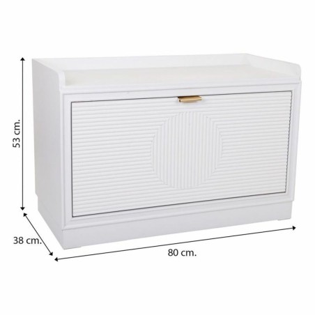 Hocker Alexandra House Living Gold Holz MDF 38 x 53 x 80 cm Schuhschra