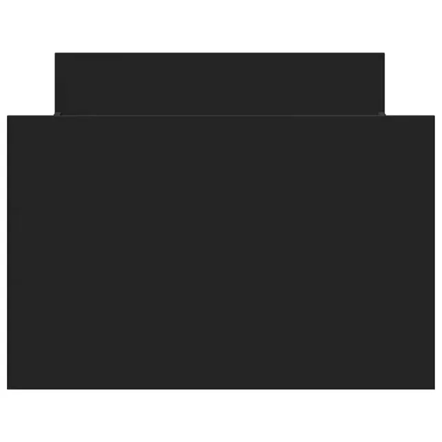 Cadre de lit sans matelas noir 100x200 cm