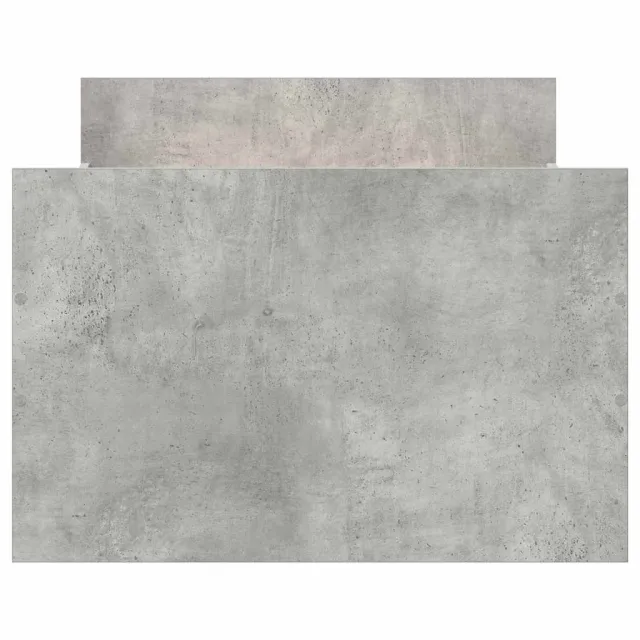 Cadre de lit sans matelas gris béton 100x200 cm