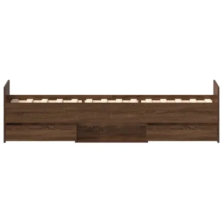 Cadre de lit sans matelas chêne marron 100x200 cm