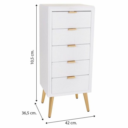 Cajonera Alexandra House Living Dorado Madera MDF 36 x 100 x 42 cm 2