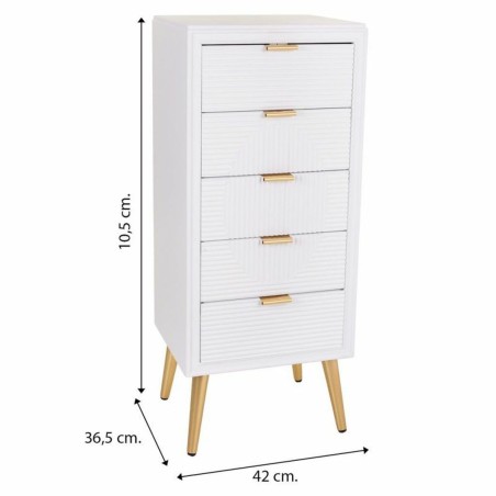 Cassettiera Alexandra House Living Dorato Legno MDF 36 x 100 x 42 cm