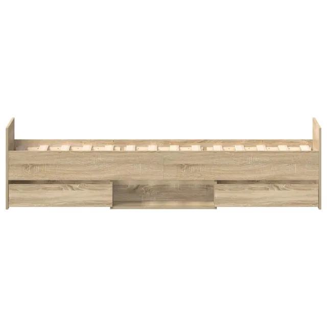Cadre de lit sans matelas chêne sonoma 90x200 cm