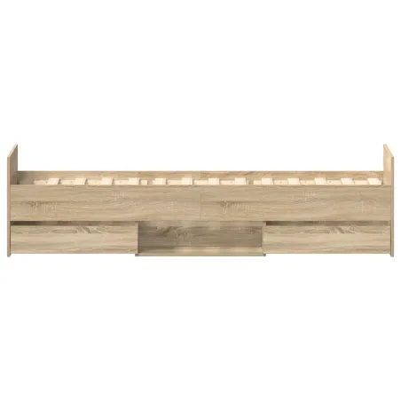 Cadre de lit sans matelas chêne sonoma 90x200 cm