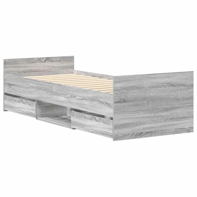 Cadre de lit sans matelas sonoma gris 90x200 cm