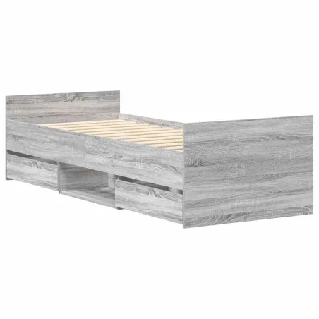 Cadre de lit sans matelas sonoma gris 90x200 cm