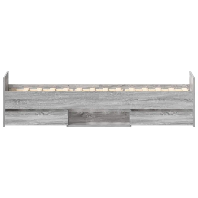 Cadre de lit sans matelas sonoma gris 90x200 cm