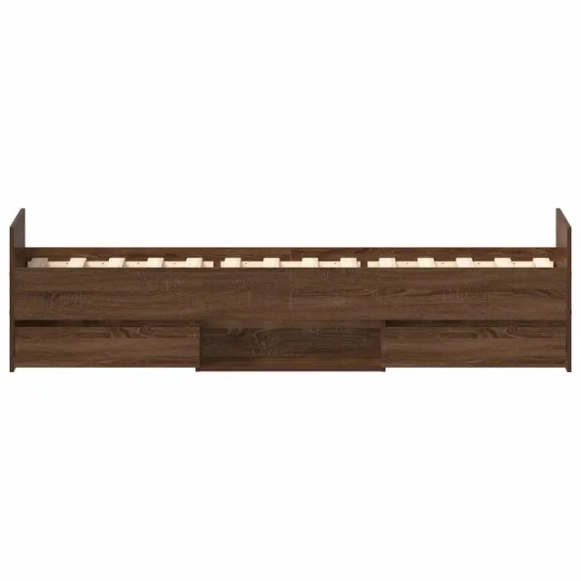 Cadre de lit sans matelas chêne marron 90x200 cm