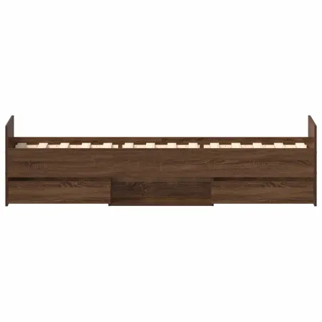 Cadre de lit sans matelas chêne marron 90x200 cm