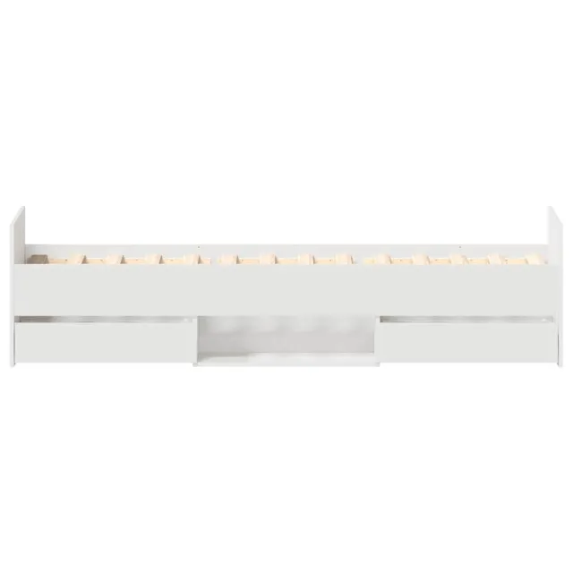 Cadre de lit sans matelas blanc 90x190 cm