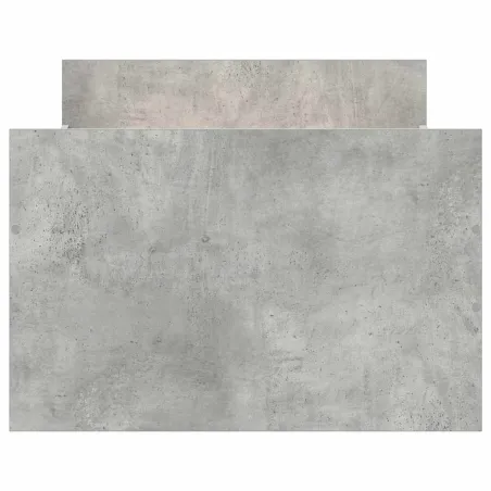 Cadre de lit sans matelas gris béton 90x190 cm