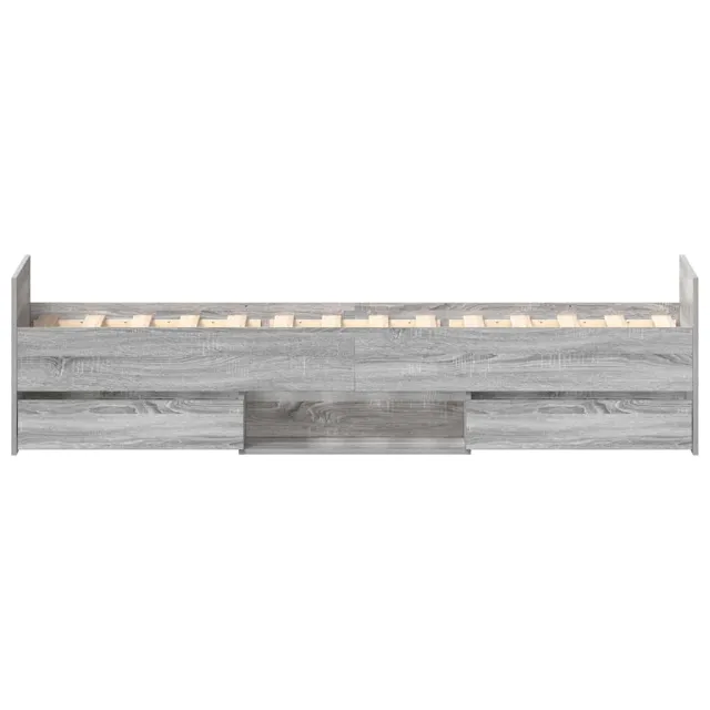 Cadre de lit sans matelas sonoma gris 90x190 cm