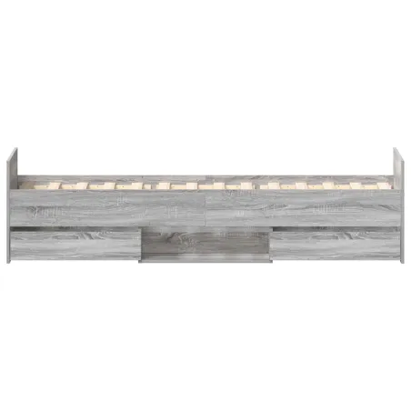 Cadre de lit sans matelas sonoma gris 90x190 cm