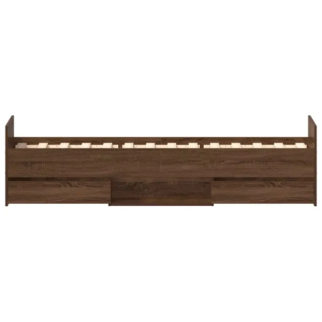 Cadre de lit sans matelas chêne marron 90x190 cm