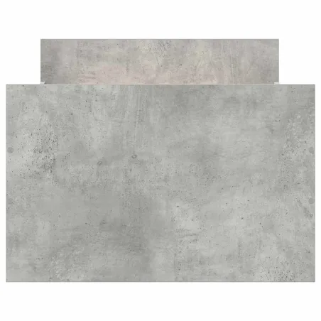 Cadre de lit sans matelas gris béton 75x190 cm
